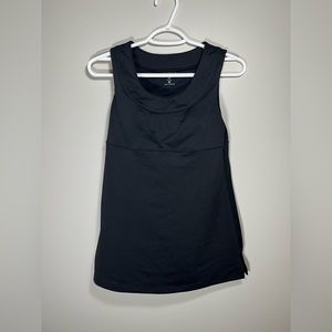 Athleta inner strength built in bra black tank top size 34B
